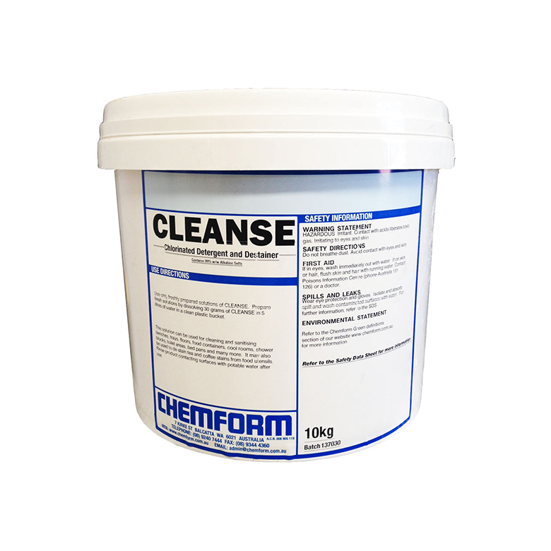 chlorinated detergent destainer sterilising