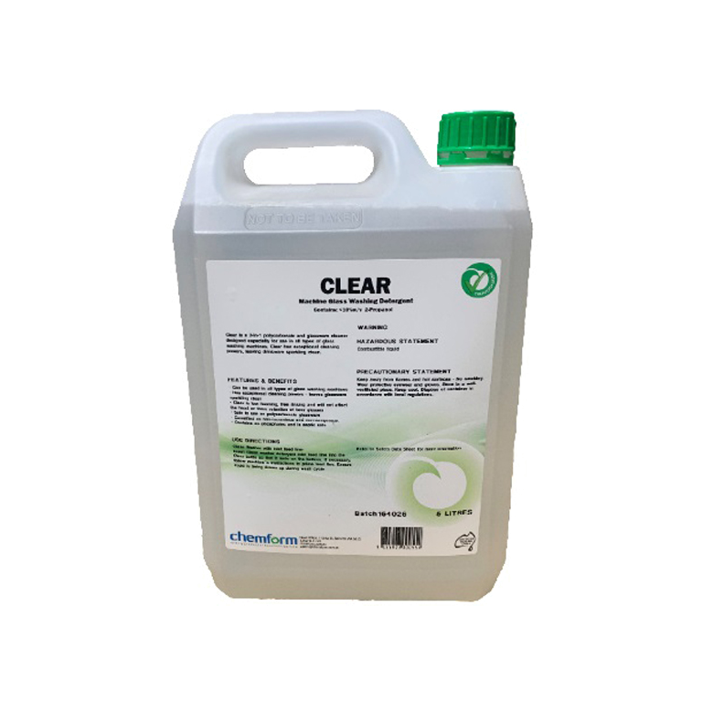 machine glass dishwashing liquid detergent clear Clear