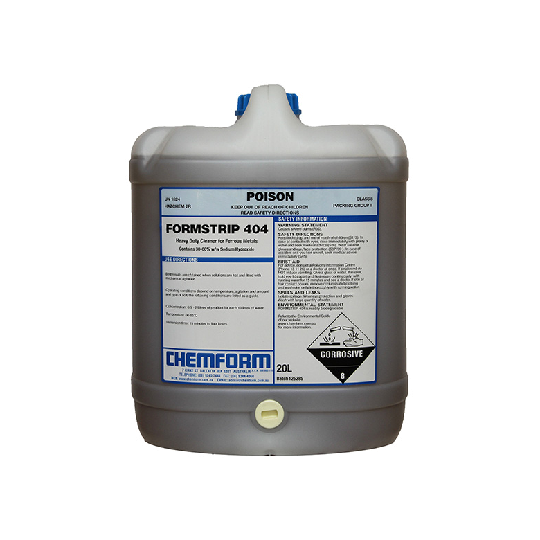 Cleaner, degreaser, deruster, decarboniser & paint stripper for ferrous metals.