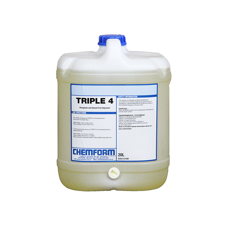 brushless road film remover vehicles detergent degreaser automotive care triple 4 Triple 4