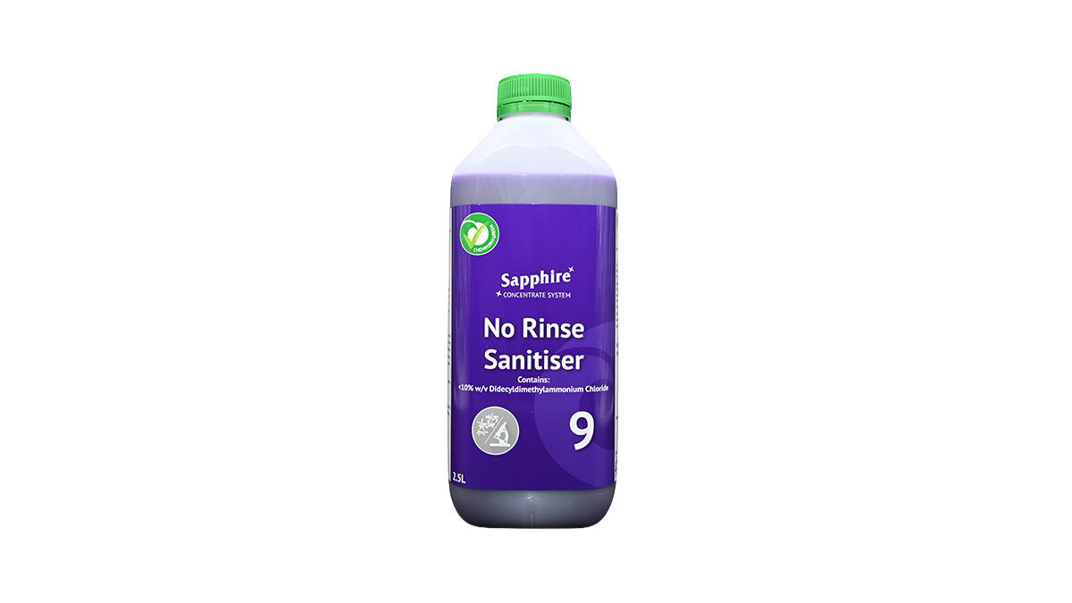 no rinse sanitiser concentrate sapphire Sapphire No Rinse Sanitiser #9 9 nine Nine geca Geca GECA Concentrate green Green kitchen