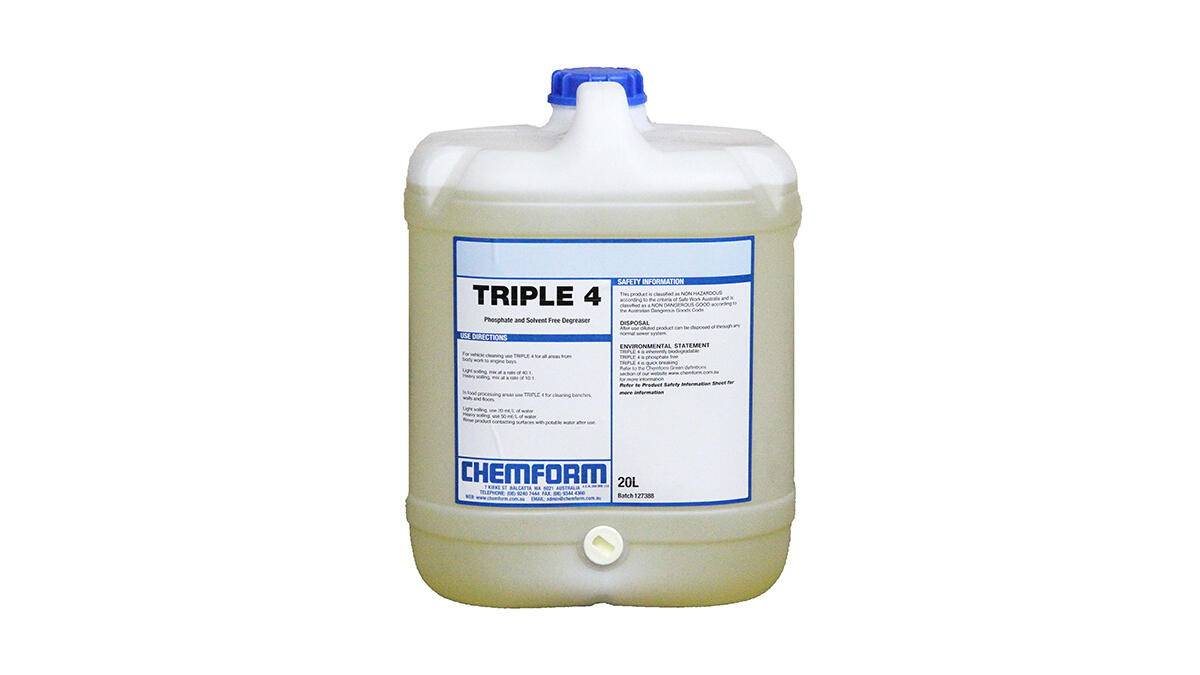 brushless road film remover vehicles detergent degreaser automotive care triple 4 Triple 4